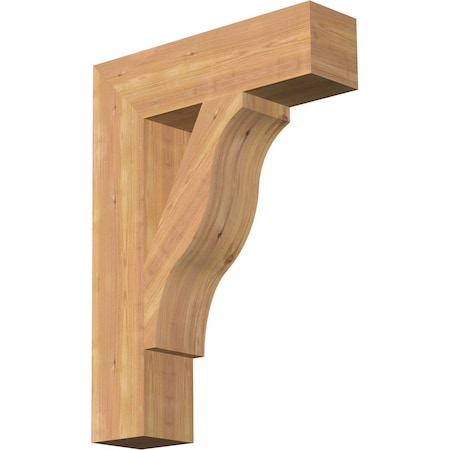 Ekena Millwork Funston Block Smooth Bracket, Western Red Cedar, 5 1/2"W x 22"D x 30"H BKT06X22X30FST05SWR